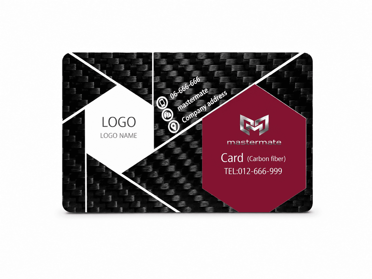 بطاقة NFC من ألياف الكربون باللون الذهبي الأسود